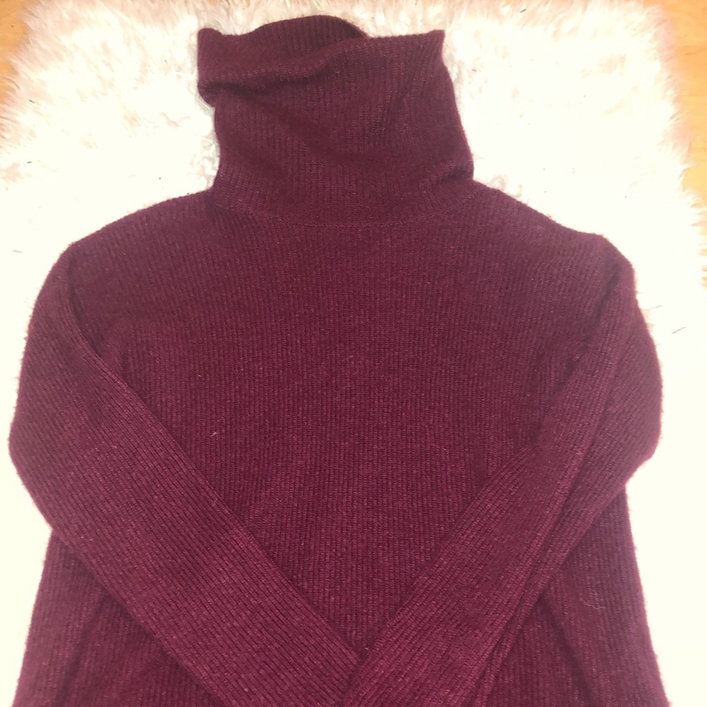 Madewell Wool Turtleneck Maroon